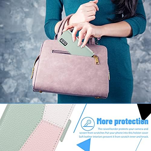 ZCDAYE Phone Case for Samsung Galaxy S20 FE Wallet Case with Card Slots Wrist Strap, Folio Flip Leather Cover for Samsung S20 FE - Splicing Green
