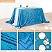 QueenDream Blue Sequin Tablecloth for Parties 60 x 102 Inch Rectangle Polyester Tablecloth for Wedding Ceremony Birthday