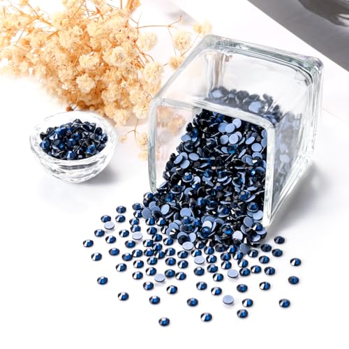 Image of Hotfix Rhinestones Bulk 3000PCS SS10 (2.7-2.9mm), Montana Glass Rhinestones for Clothes, Tumblers, Shoes DIY, Heat Transfer Flatback Gems for Crafts & Decoration