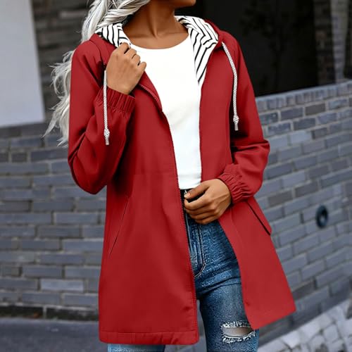 Chaqueta impermeable para correr mujer protégete del viento con capucha 2