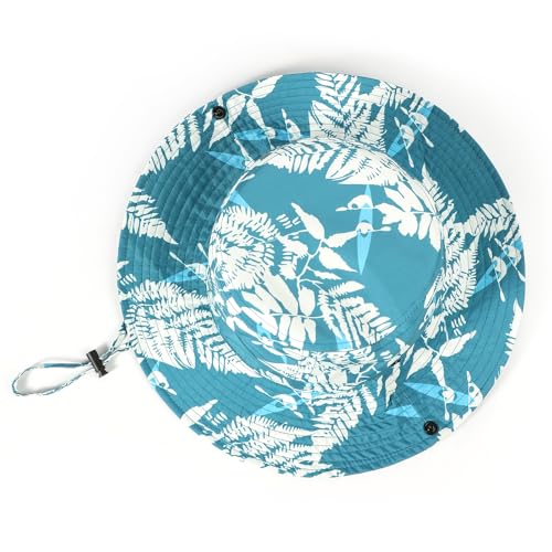 Image of Printed Bucket Hat UPF 50+ Quick-Dry Breathable Sun Hat, Roll-Up Brim Boonie Hat with Adjustable Fit for Beach Hiking Fishing