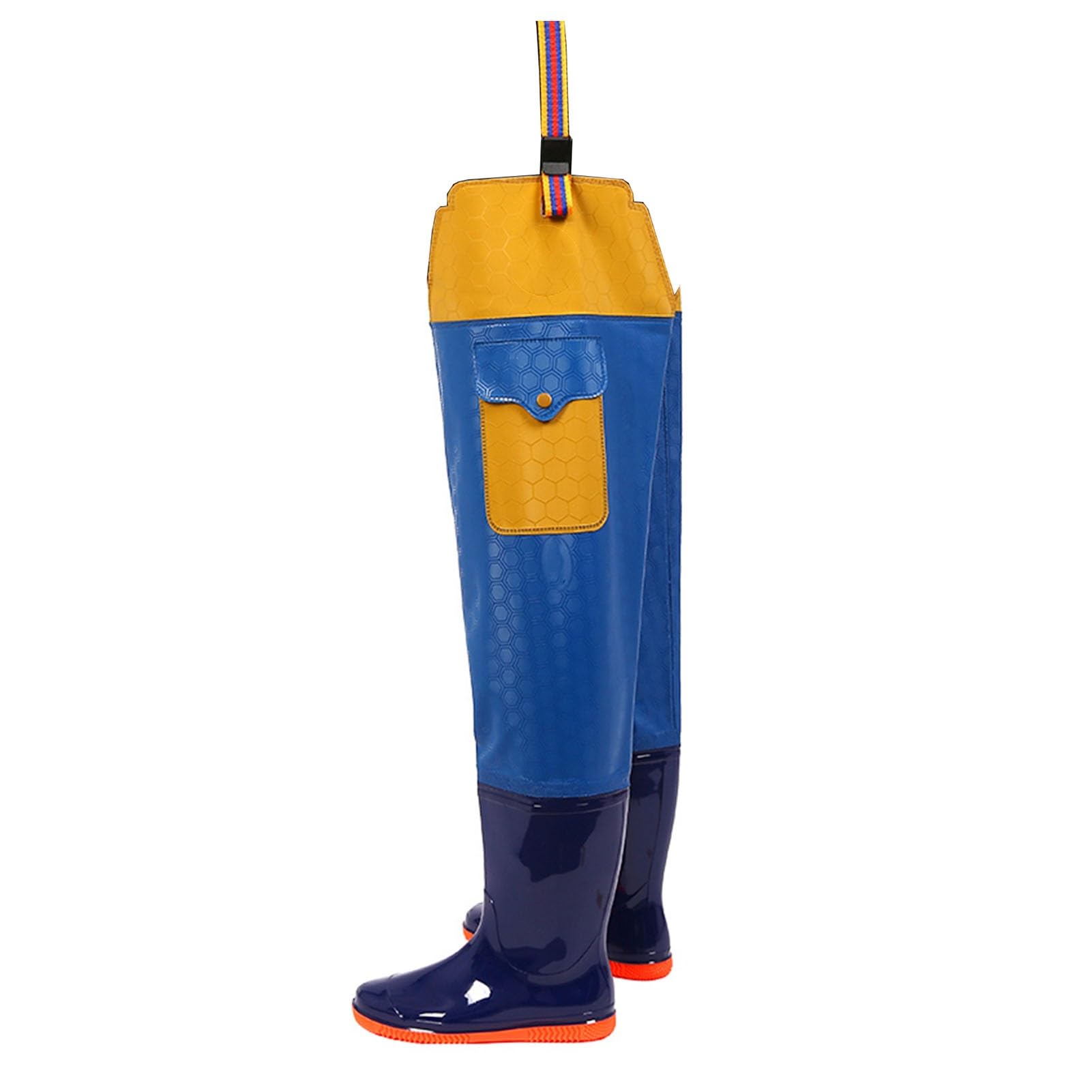 Stivali di Gomma Impermeabili per trampolieri dell Stivale Leggero for Uomo e Donna, Stivale in PVC/Nylon a 2 Strati for Pesca e Caccia(7.5)