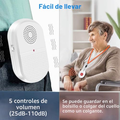 Botón de llamada de emergencia para pacientes con receptor de vibración 3