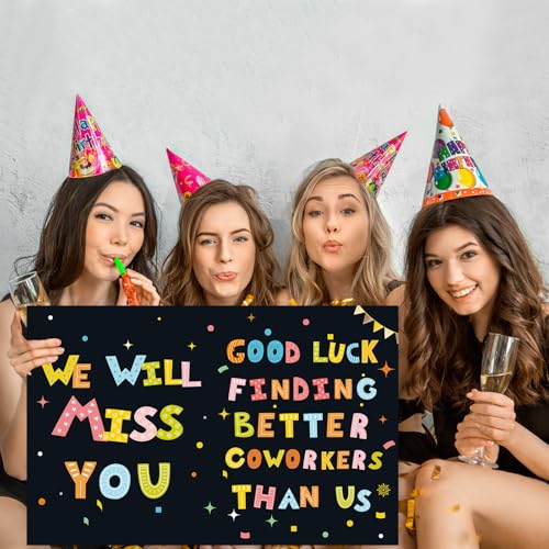 Image of We Will Miss You Card with Envelope, Jumbo Going Away Card,Large Farewell Cards for Coworkers, Big Farewell Card, Giant Miss You Card, Going Away Party Decorations, Goodbye Party Decorations (14x22iinch)