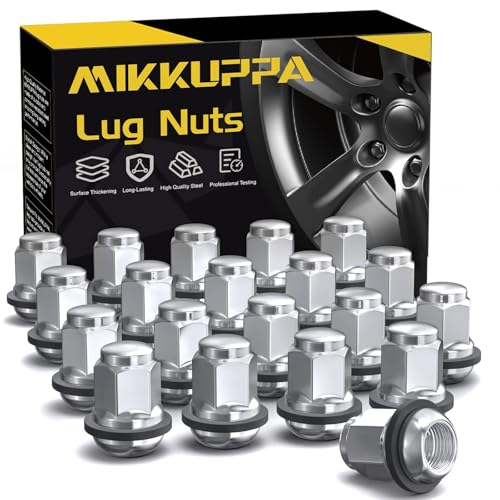 Image of MIKKUPPA M12x1.5 Lug Nuts - Replacement for Honda and Acura, Factory Style Chrome Radius Ball Seat with Washer Wheel Lug nut (20 Pack)