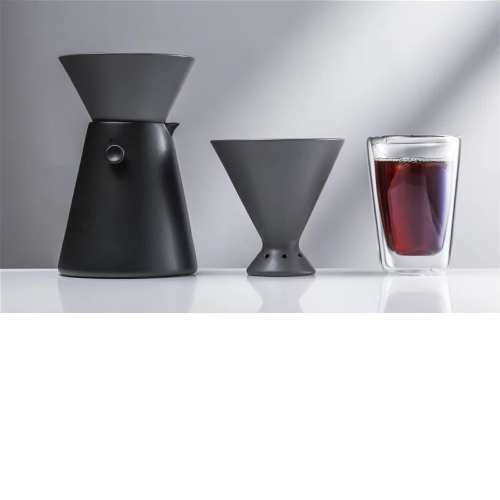 Verseuse à Café Créatif 650ml ménage cafetière goutte à goutte café filtre Pot ensemble en céramique cafetière filtre Pot Pour Les Voyages