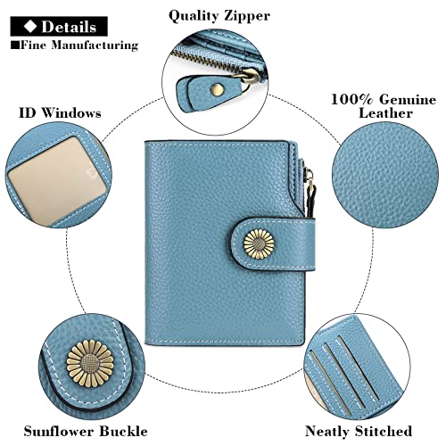 Falan Mule Small Wallet For Women Genuine Leather Bifold Compact Rfid Blocking Small Womens Wallet #TOP4