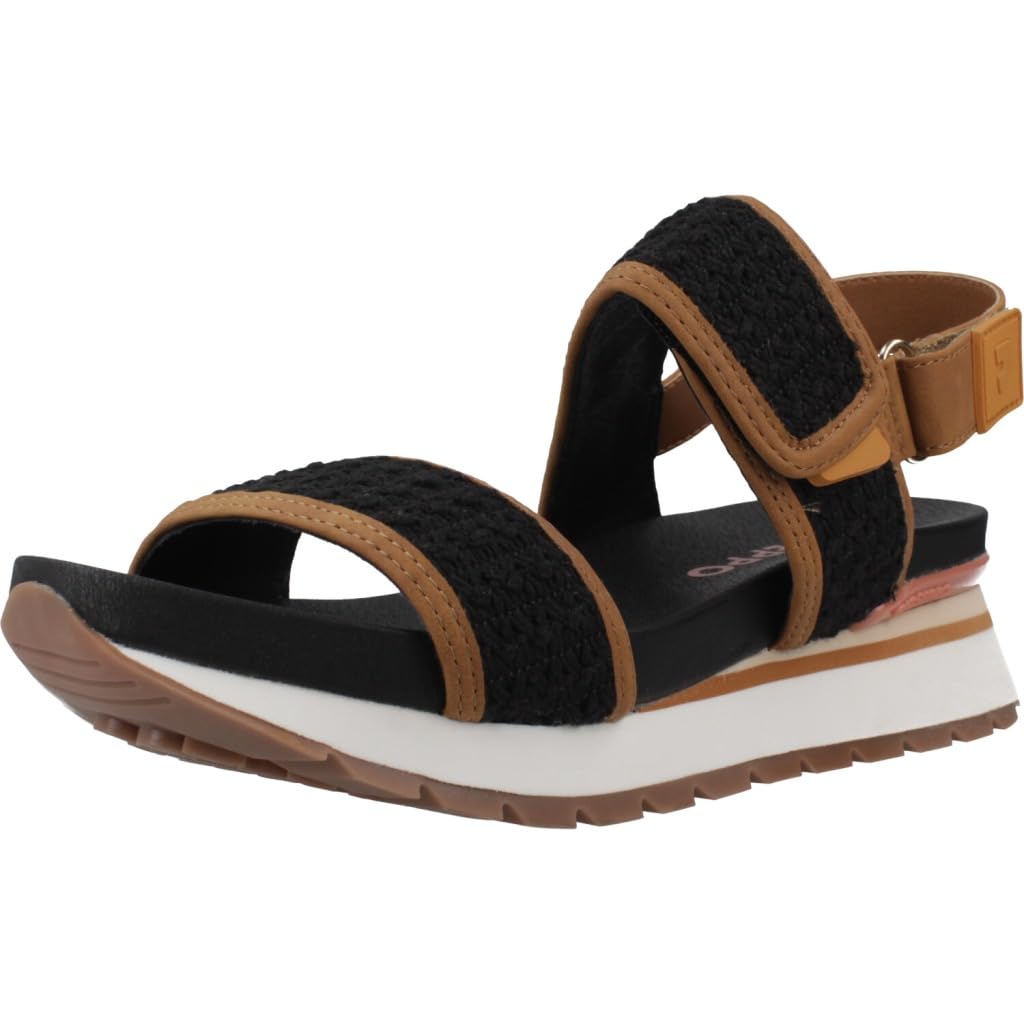 GIOSEPPO Women's Dodoma Adjustable Strap, Black/White, 3.5 UK