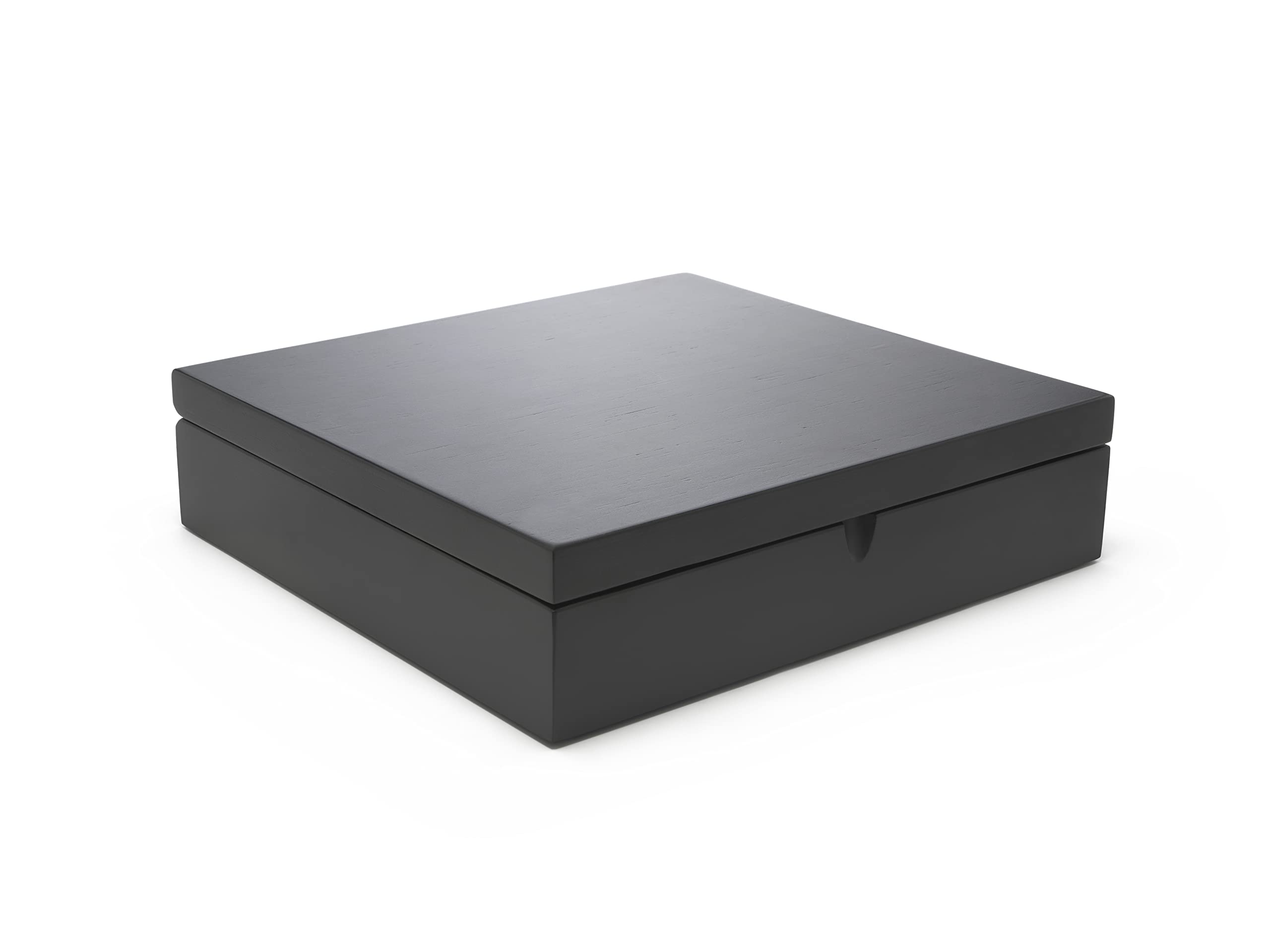 Bredemeijer - Scatola da tè 12 scomparti chiusi - Bambù - Nero | Contenitore per bustine di tè in bambù sostenibile, scatola da tè in legno con coperchio, 8,79 x 23,39 x 29,21 cm