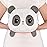 TeeTurtle - Original Reversible Big Panda Plushie - Huggable and Soft Sensory Fidget Toy Stuffed Animals That Show Your Mood - Gift for Kids and Adults!