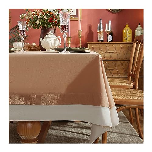 Nappe de table argenté moderne pour grands dîners de famille