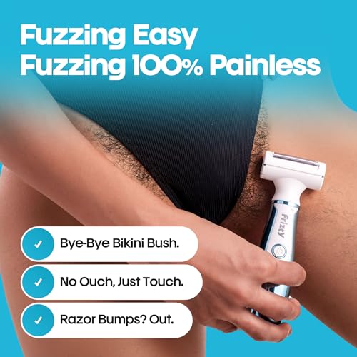 Image of Frizty Bikini Trimmer For Woman | 4 In 1 Rechargeable Face & Body Trimmer For Woman with 4 Heads | Bikini & Body Shaver, Face & Eyebrow, Nose and Ear Trimmer | Blue