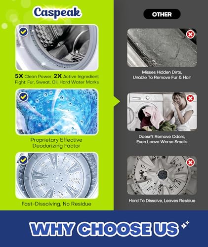 deep cleaning washing machine cleaner tablets no more odor amp pet fur washing machine cleaning tablets washer cleaner for he top front load septic safe 24 counts1 year supply