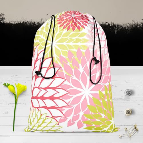 Image of ArtzFolio Hand Draw Flowers | Reusable Sack Bag | Bag for Gym, Storage, Vegetable & Travel