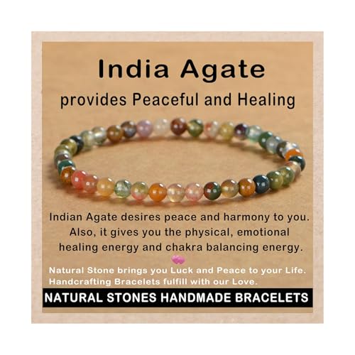 AD Beads Handmade Gemstone Stretch Elastic Bracelet Crystal Healing Reiki Nature's Beauty and...
