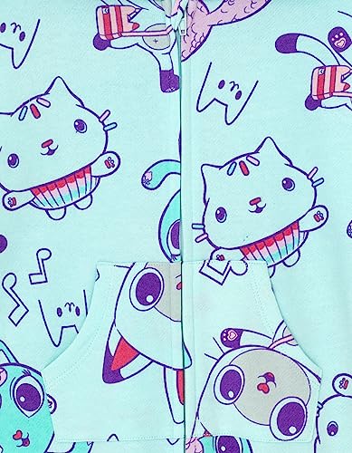 Dreamworks Gabby's Dollhouse Pandy Paws Cakey Cat MerCat Girls Fleece Zip Up Coverall Toddler to Little Kid2