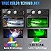 TRQWH Welding Helmet with Light True Color Auto Darkening Welding Helmets for Men Solar Powered Welding Hood with 2 Arc Sensor Wide Shade 4/9-13 for TIG MIG ARC Cool Welder Mask