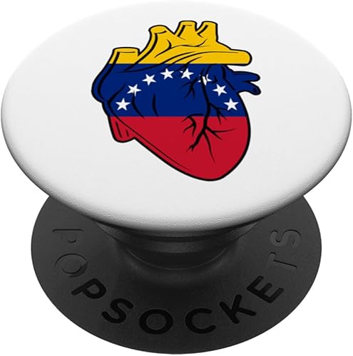 I Love Venezuela Flag Travel Cute Funny Venezuelan Heart PopSockets Standard PopGrip