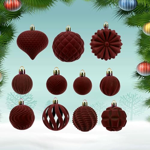 Boules de Noël incassables Lot de 48 décorations pour sapin et maison - 7