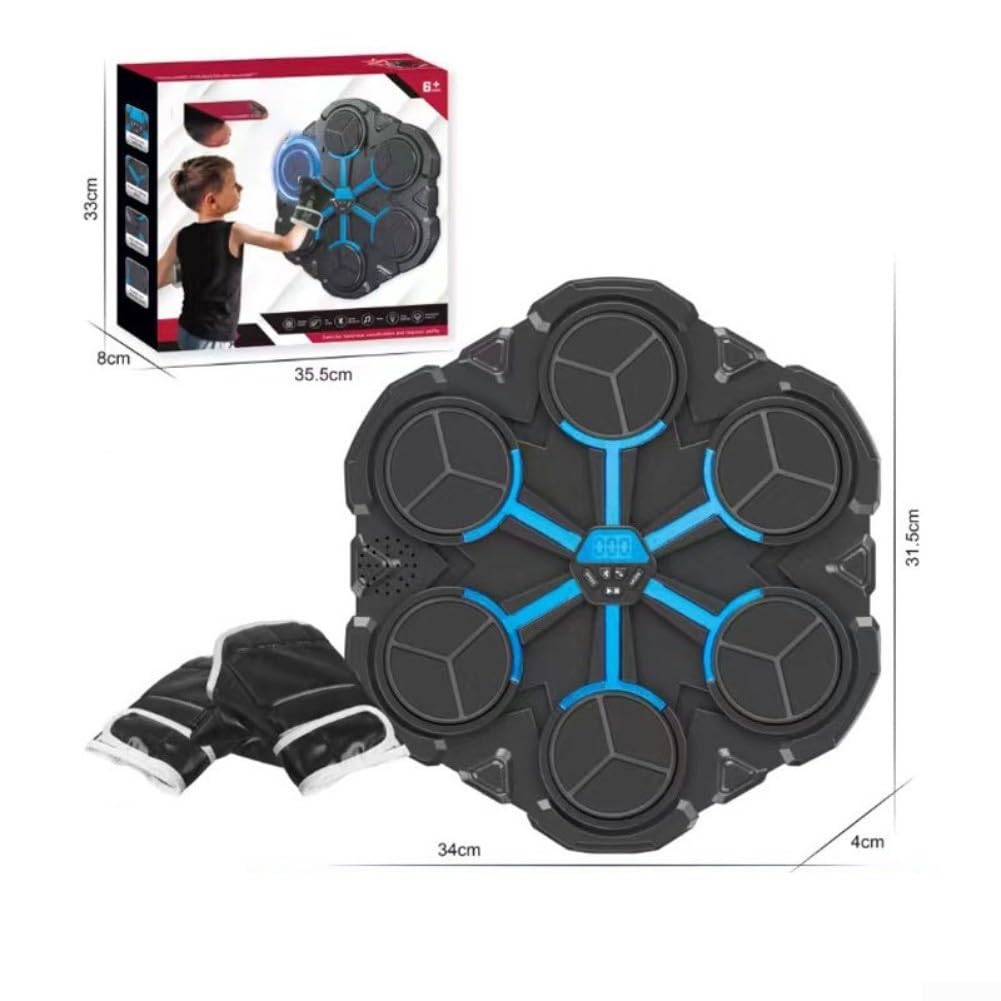 Musik Boxsack mit LED Zähler 3 Modi PVC | 3 Trainingsmodi, LED Punktezähler, motivierendes , PVC Material, inkl. Handschuhe