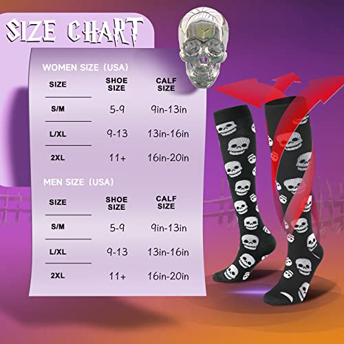 Image of bropite Compression Socks 20-30 mmHg, 6 Pairs Knee-High for Running, Nurse&Travel