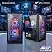 STGAubron Gaming PC Computer Desktop, Intel Core i5 up to 3.6G, Radeon RX 550, 16G RAM, 512G SSD, WiFi 6, BT 5.0, RGB Fan x2, Windows 11 Home