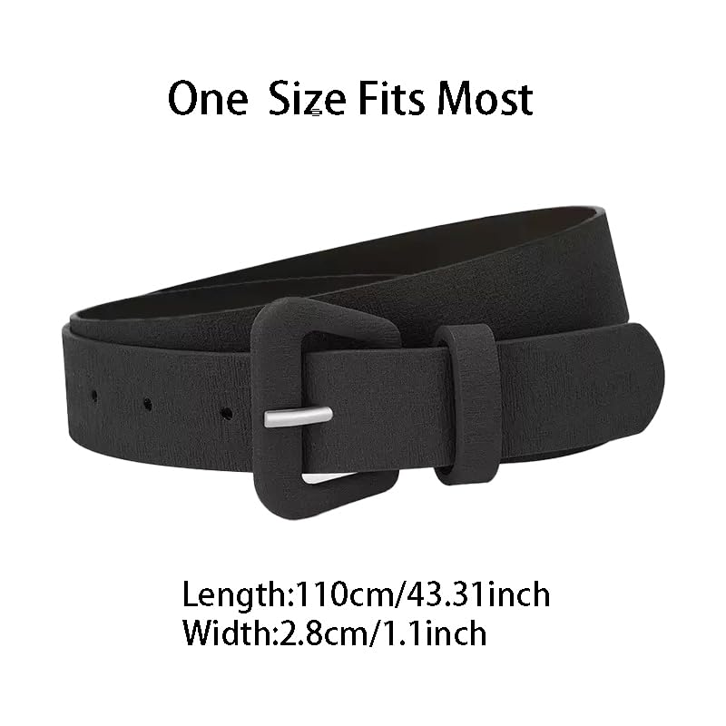 Women's Fashion Belt, Leather Square Buckle Design, Candy Color, for Jeans and Dresses2