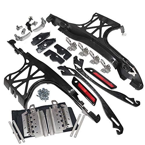 ZXMOTO Saddlebag Hardware Latch Set Saddlebag Latches Kit Compatible with Harley Touring Models 2014-2024 15 16 17 18 19 2020 21 22 23 24 Saddlebag HD Kit,Glossy Black Latch Lids Cover