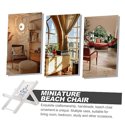 Mini Sedia Spiaggia Decorativa Legno e Stile per e Casa Scrivania per Atmosfera Rilassante e Romantica