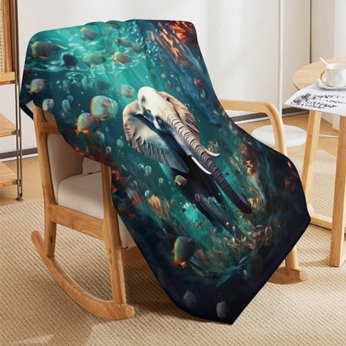 Manta de franela de elefante mullida 130x150 cm para sofá 5