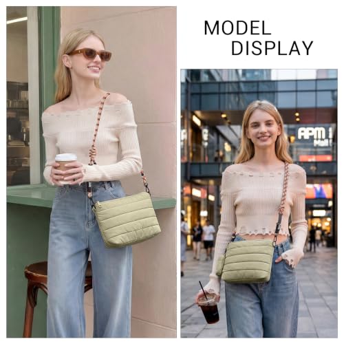 Image of ACUARIO Crossbody Bags for Women - Puffy Tote Bag Purse for Work, Travel, Shoulder Handbag with Small Wallet