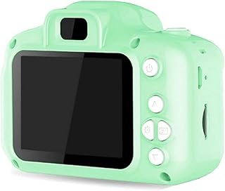 Câmera Digital Hd Para Crianças, Mini Câmera Infantil 1080 W, Brinquedos Para Câmera Infantil Com Tela Colorida Ips De 2 Polegadas, 5 Tipos De Filtros, 15 Tipos De Adesivos De Foto,Green