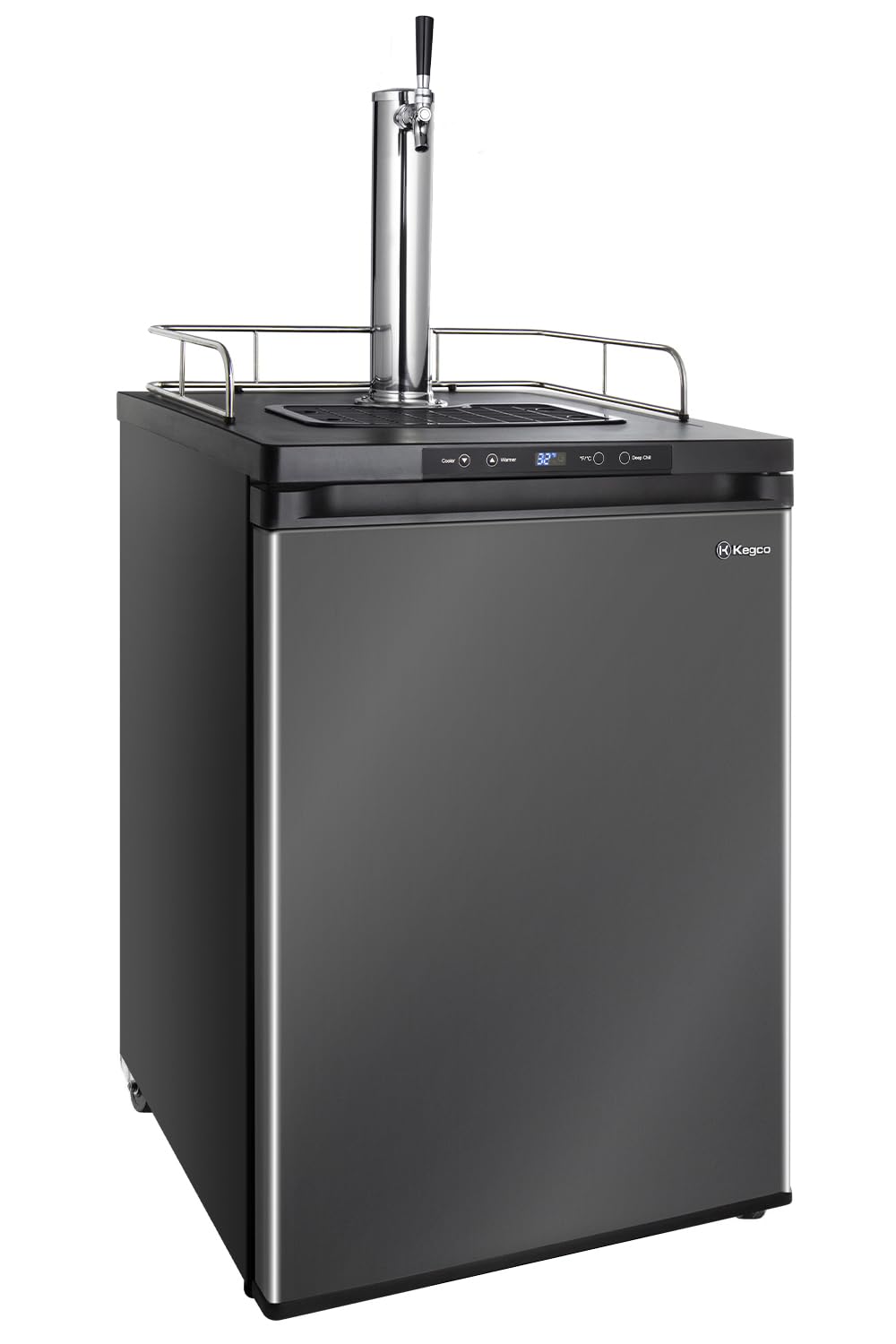 Kegco HBK309X-1 Keg Dispenser, 1 faucet without keg Black Stainless Steel