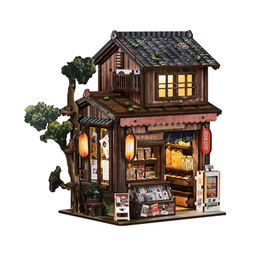 Book Nook DIY Magasin de Pays Fantastique en bois avec lampe LED