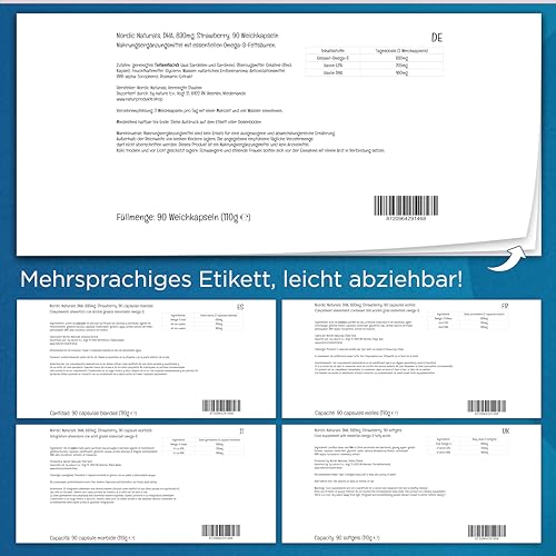 Nordic Naturals, DHA, 90 glutenfreie Softgels, 830mg DHA je Dosis, Sojafrei, GMO frei, Erdbeergeschmack – Bild 5