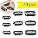 Produktbild Tressenclips Perücken Clips,Xumier 150 Stück Snap-Clip hair U Form Metall Clips Edelstahl Eisen Metall Ersatz Haarclips für Extensions Perücken Tressen Haarverlängerung DIY(3 Größe: 32mm&28mm&23mm)