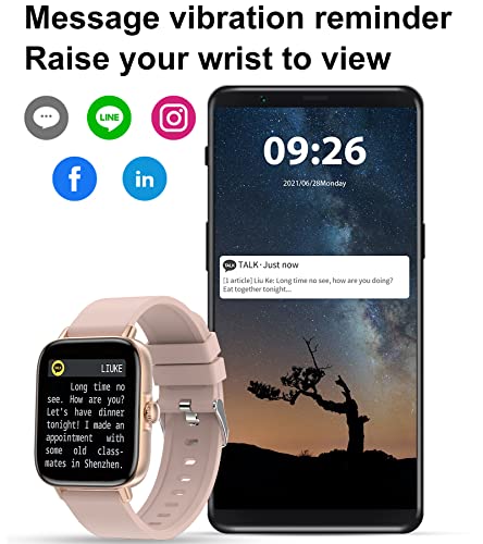 Image of Smart Watch Fitness Tracker Blood Pressure Monitor Heart Rate Monitor Blood Oxygen Monitor Sleep Tracker Pedometer Waterproof Smart Watch for Android Phones Compatible iPhone, N-GOLD, fitness tracker