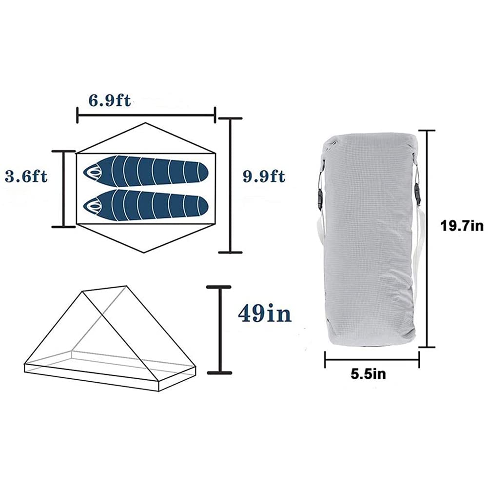 Tienda piramidal de Campamento Ultra Ligero Tienda Impermeable y sin Polvo a Prueba de Viento 2 Personas Familia Familia Viajes de Campamento Que habita Cuatro Estaciones Household faucets