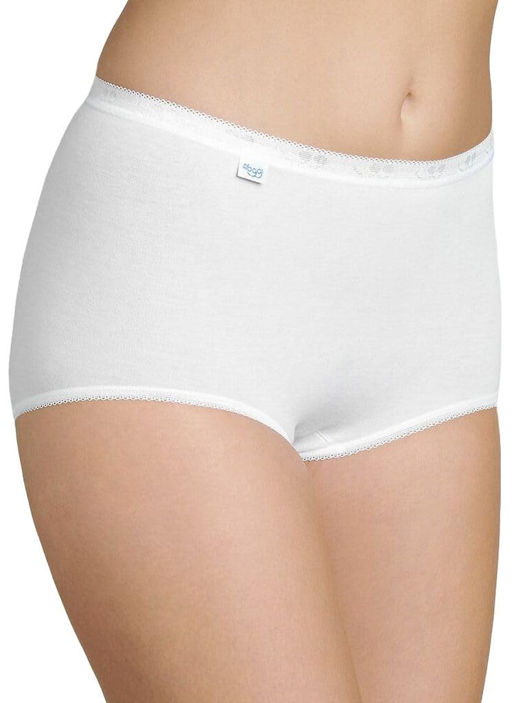 Sloggi Women's Basic+ Maxi Brief 3 Pack, White, 16