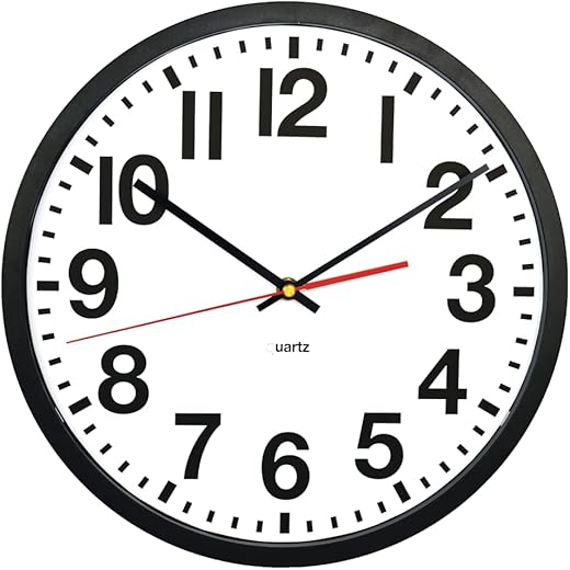 Contemporary Black and White Wall Clock