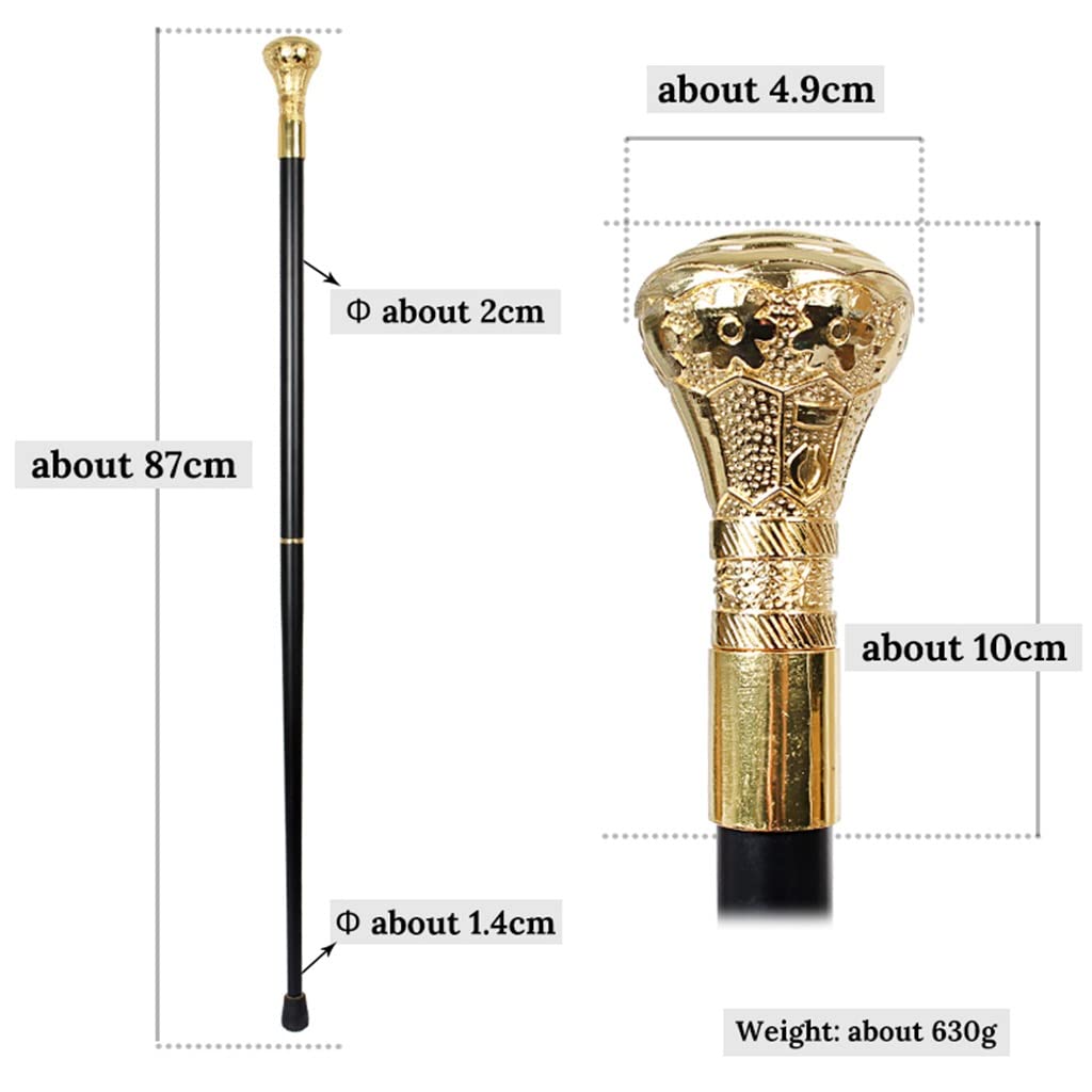 Pattern Gold Handle Walking Stick Stick Man Canne Donne Party Walking Cannes Vintage Staccabile Bastoncino da passeggio