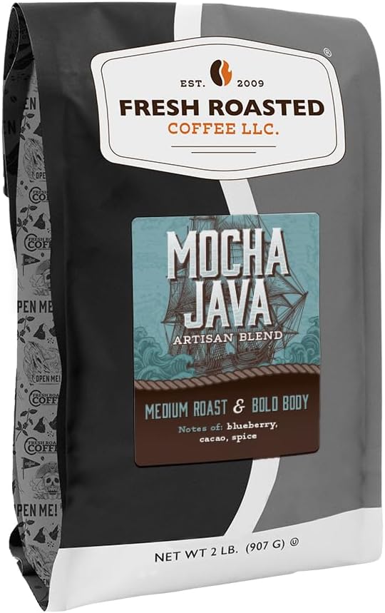 Fresh Roasted Coffee, Mocha Java, 2 lb (32 oz), Medium Roast, Kosher, Ground