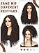 YKHJH Chocolate Brown Synthetic Lace Front Wig,Glueless Wigs Curly Hair Wig Middle Parted,Curly Wigs for Black Women Upgraded with Premium Human-Hair-Like Fiber (6#)