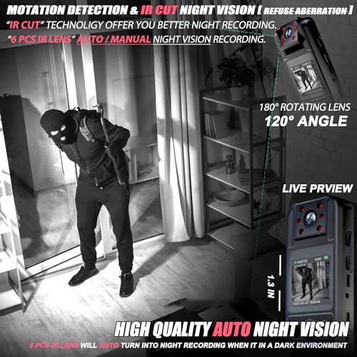 HD 1080P Body Camera with Night Vision