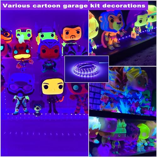 Image of roperry 50ft LED Black Light Strip Kit, 900 Units Lamp Beads, Non-Waterproof Blacklights for Glow Party, Indoor Birthday, Body Paint,Halloween (Indoor)