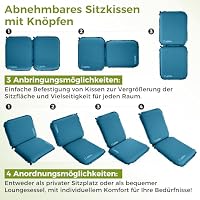 ATEPA Sitzkissen Outdoor, Aufblasbares Sitzkissen, XL, 2er Pack Blau – Ansicht 2