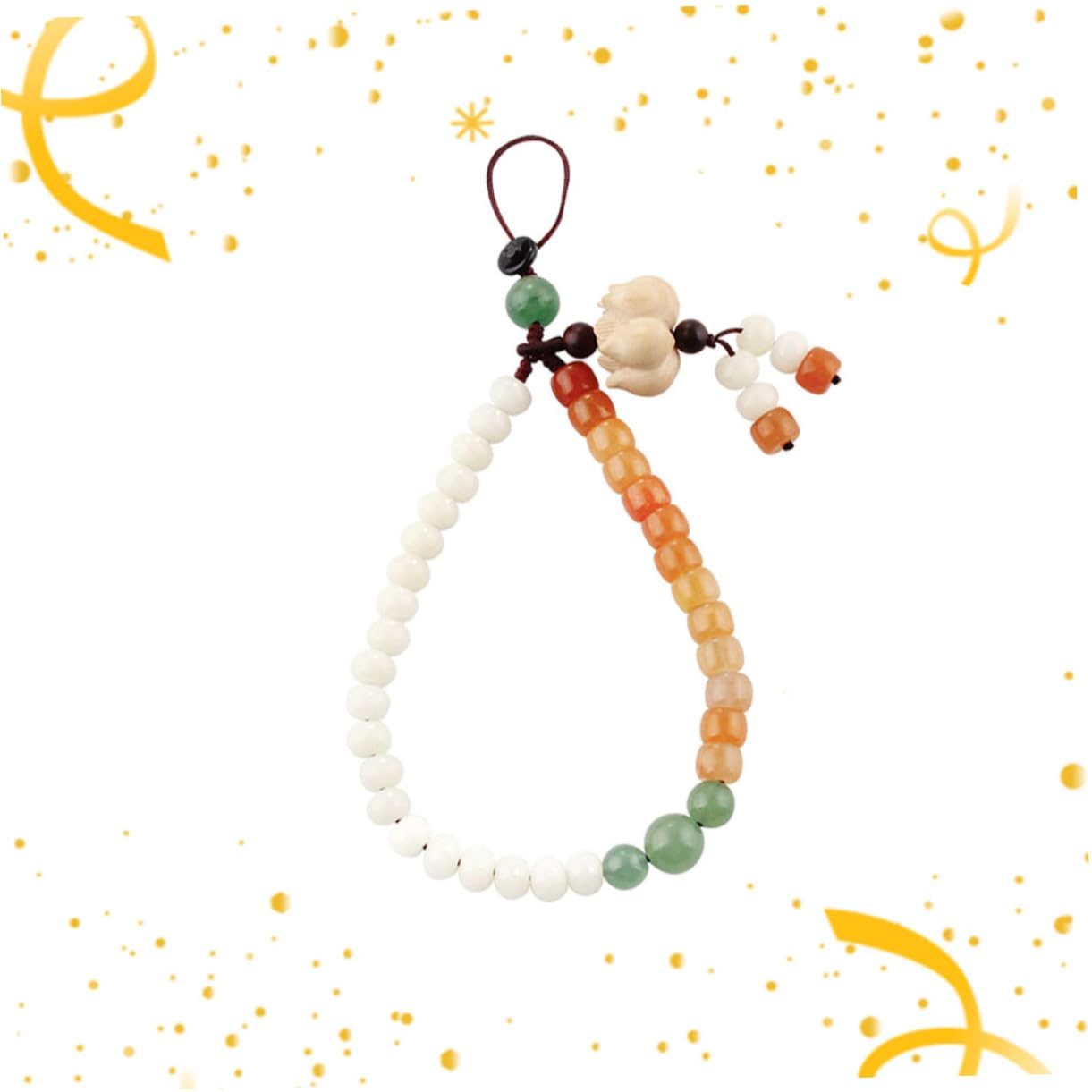 Artibetter 3pezzi Cinturino Per Smartphone Dorata Design Cinese Laccetto Breve Per Cellulari Leggero e Sicuro Accessorio Elegante Per Evitare La Perdita Del Telefono