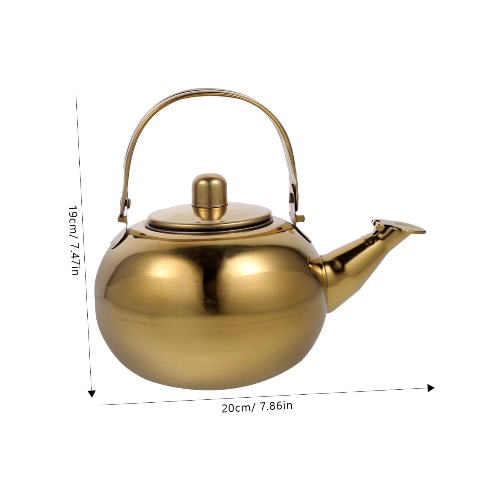 TOYANDONA Tè Termico in Acciaio Inossidabile Teiera Isolata Sottovuoto Teiera Resistente per Cucina Ufficio Viaggio Dorato
