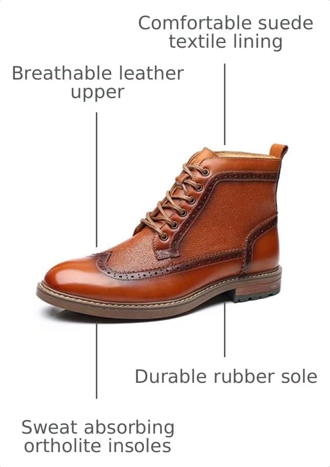 Image of Arkbird Mens Chelsea Boots, Stylish and Comfort Leather Chukka Ankle Boots with Zipper
