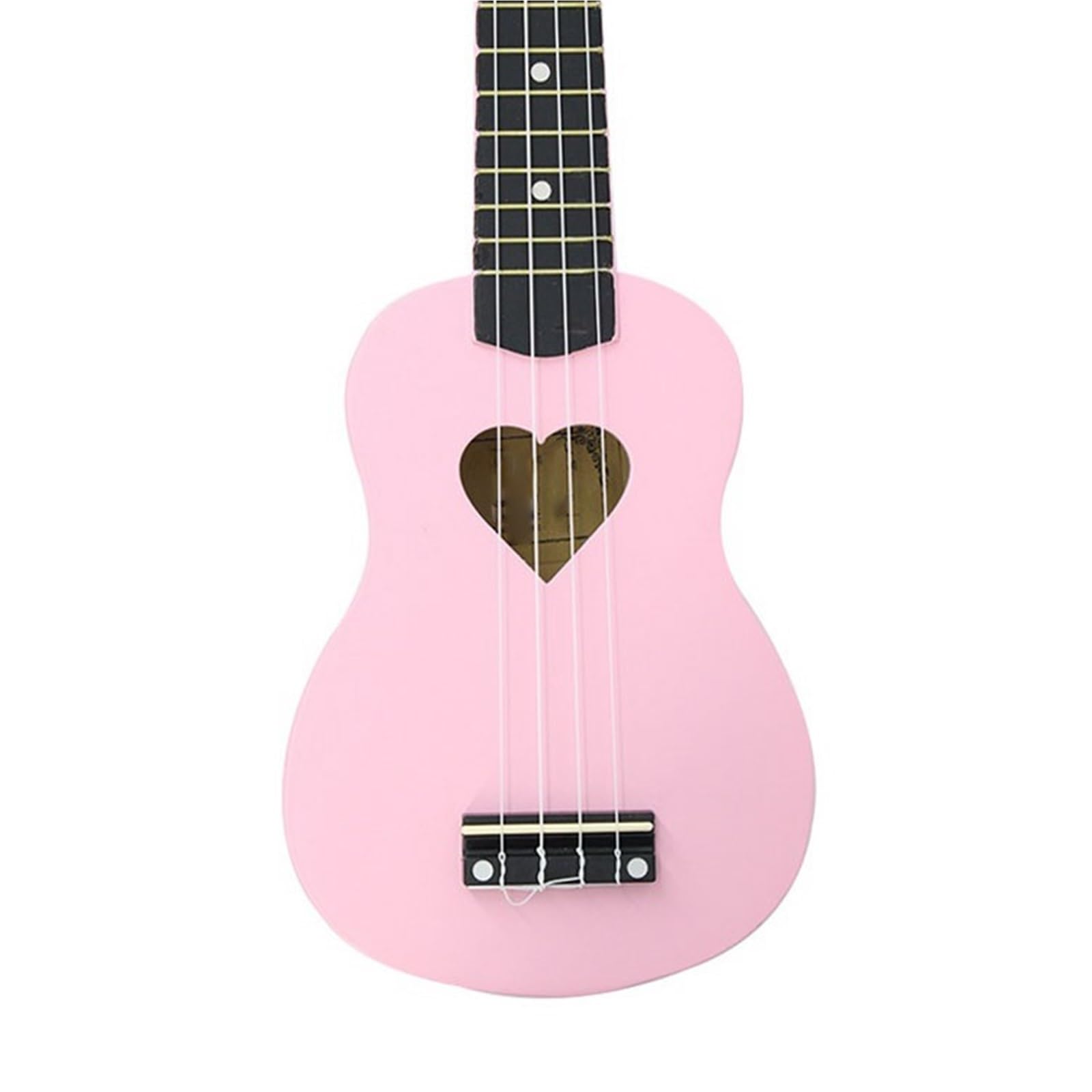 Ukulele Per Principianti Strumento Portatile A Forma Di Cuore Rosa Ukulele Da 21 Pollici Per Principianti